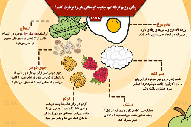 این مواد غذایی احساس سیری به انسان در زمان رژیم دست می دهد+ اینفوگرافی///شنبه