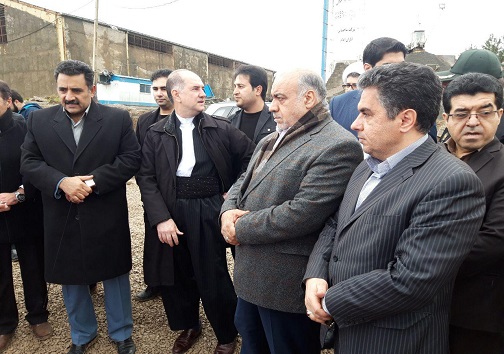 بازدید مهندس بازوند استاندار کرمانشاه از پروژه  تصفیه خانه فاضلاب شهر جوانرود