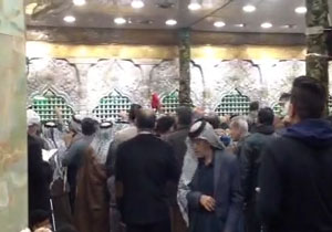 حال و هوای عاشقان در حرم امام حسین(ع) + فیلم