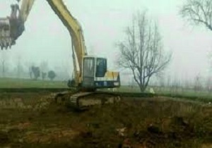 اجرای یک حکم قلع و قمع در اراضی کشاورزی شهرستان قزوین