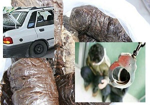 کشف بیش از ۱۰ کیلو گرم مواد مخدر از خودروی پراید