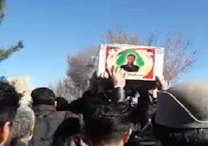 تشییع پیکر مطهر دو شهید حادثه تروریستی خاش در "شهرِضا" + فیلم
