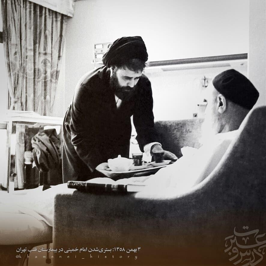 نقش آیت&zwnj;الله خامنه&zwnj;ای در انتقال امام(ره) به تهران +عکس