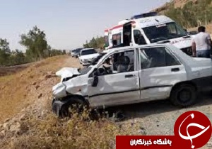 مصدومیت ۹ نفر در حادثه رانندگی محور پلدختر اسلام آباد
