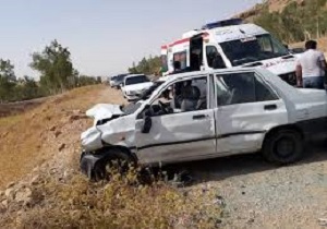 مصدومیت ۹ نفر در حادثه رانندگی محور پلدختر اسلام آباد