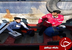 سقوط یک کارگر کشتی سازی از روی عرشه کشتی