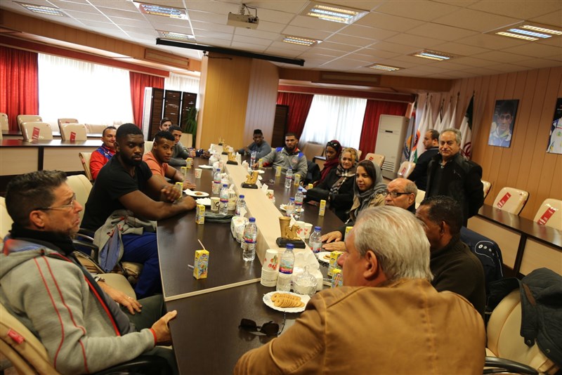 سفیر و کشتی گیران کوبایی در فدراسیون ایران+ تصاویر