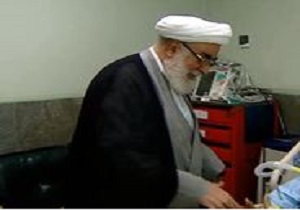 حجت الاسلام محمدی گلپایگانی از آیت الله کریمی عیادت کرد