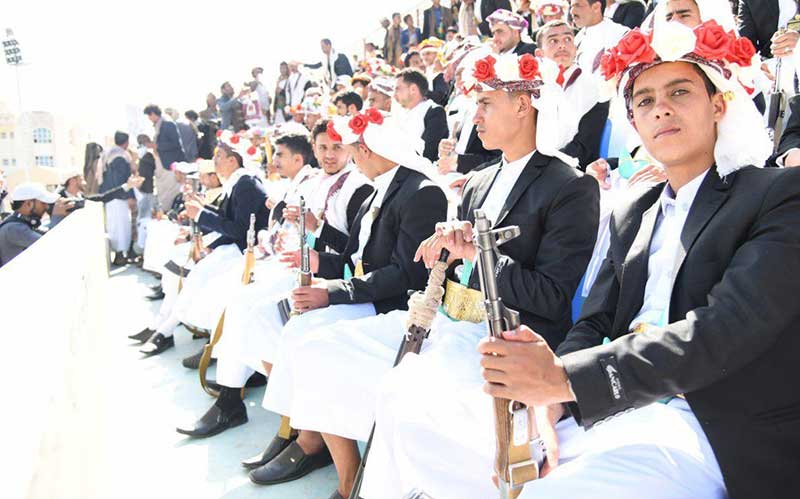 جشن ازدواج دسته جمعی فرزندان شهدا در یمن+تصاویر