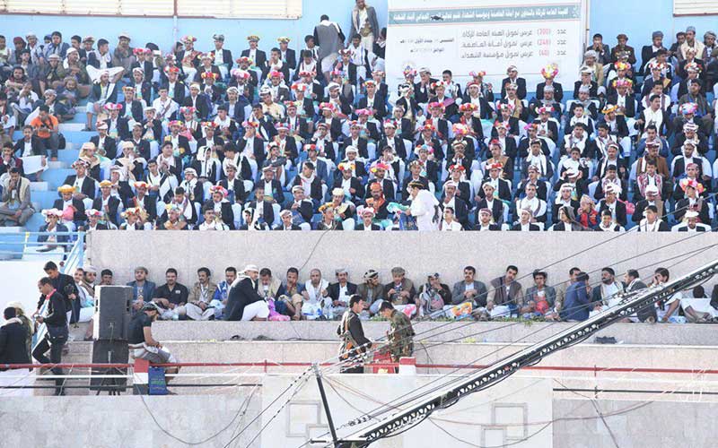 جشن ازدواج دسته جمعی فرزندان شهدا در یمن+تصاویر