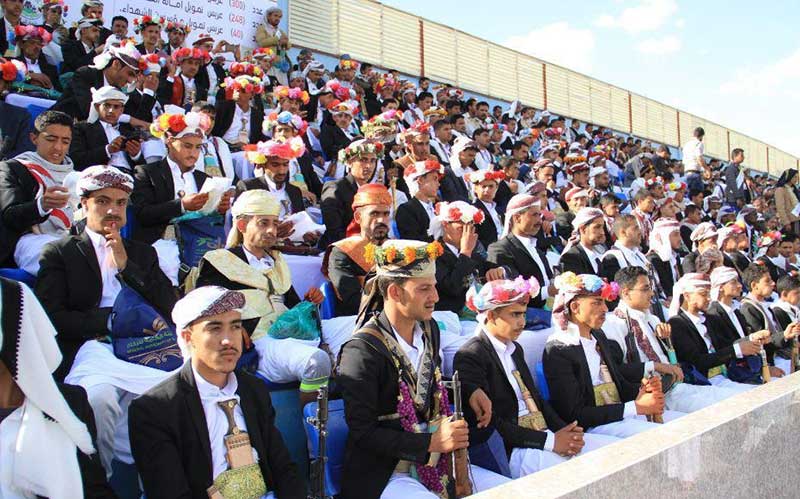 جشن ازدواج دسته جمعی فرزندان شهدا در یمن+تصاویر