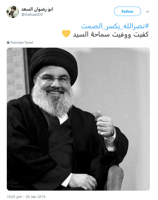 #نصرالله_يكسر_الصمت/ واکنش کاربران ایرانی به مصاحبه سیدحسن نصرالله