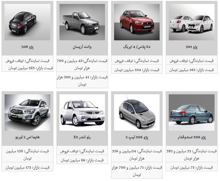 قیمت برخی خودرو&zwnj;های داخلی افزایش یافت + جدول