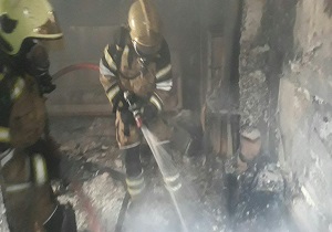 آتش‌سوزی منزل مسکونی در خیابان فلاح