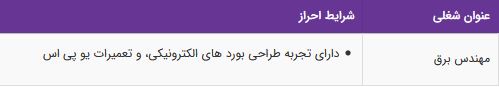 استخدام مهندس برق در یک شرکت مهندسی - بازرگانی - تهران