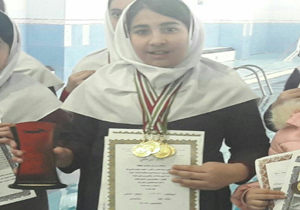 کسب مقام قهرمانی مسابقات شنا مدارس توسط دانش آموز مهابادی
