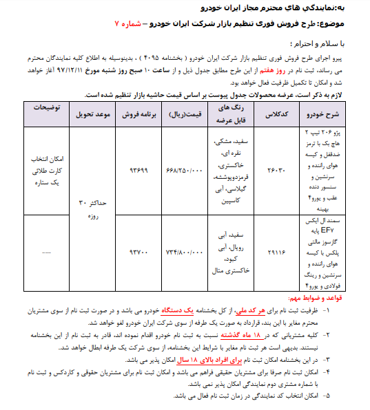 پیش فروش فوری سمندLX و پژو 206 پیش فروش فوری سمندLX و پژو 206