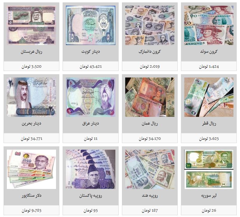 ریزش نرخ تمامی ارز&zwnj;ها در بازار آزاد (۱۱/اسفند/۹۷)