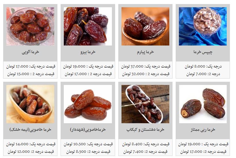 افزایش قیمت خرما در غرفه تره بار