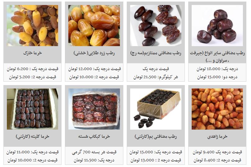 افزایش قیمت خرما در غرفه تره بار