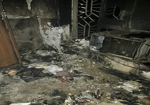آتش سوزی دریک منزل مسکونی