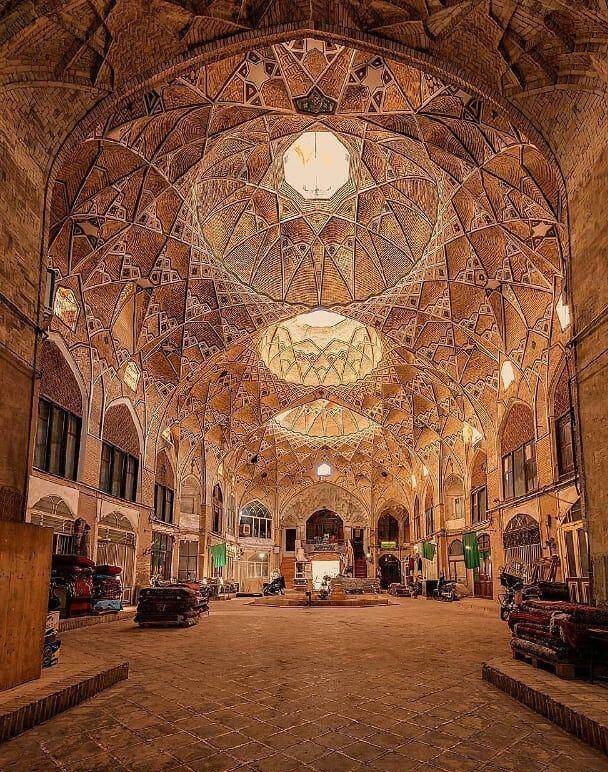 تصویری از معماری بی&zwnj;نظیر بازار قم