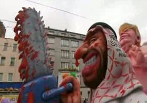 مسخره کردن ترامپ و بن سلمان در یک کارناوال در آلمان + فیلم