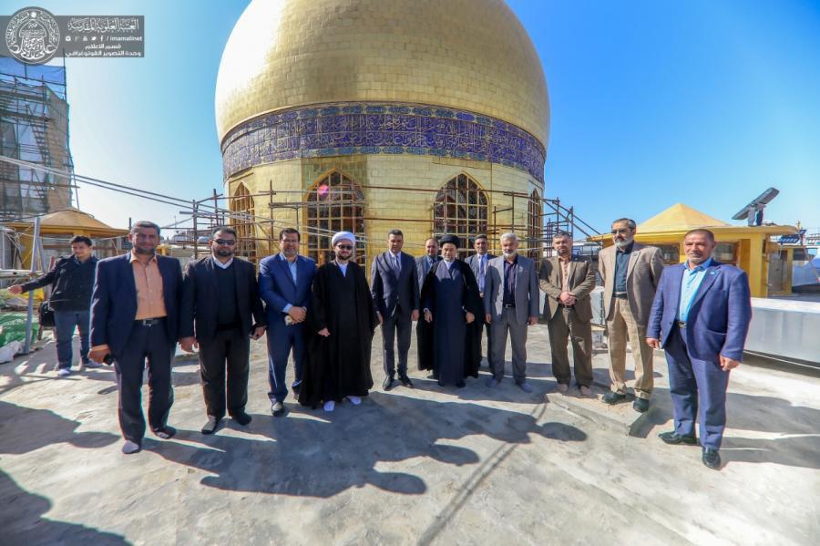 پیشرفت 95 درصدی مراحل ترمیم گلدسته&zwnj;های حرم مطهر علوی + تصاویر