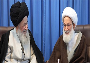 دیدار آیت‌الله عیسی قاسم با آیت‌الله علوی گرگانی