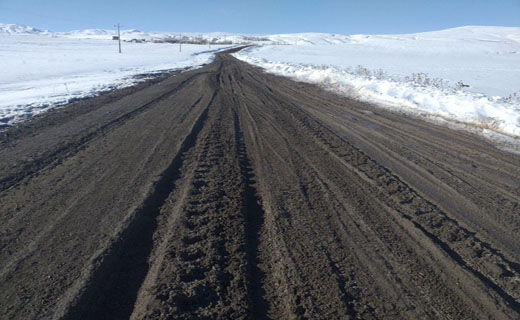 فیلمی از وضعیت اسفناک جاده در روستای ارخشان