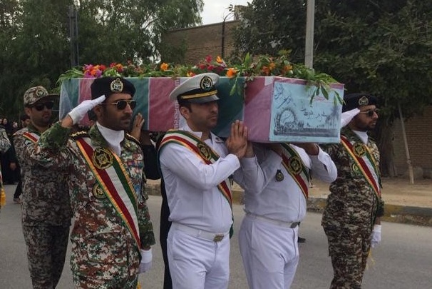 پیکر پاک یک شهید گمنام در خارگ خاکسپاری شد