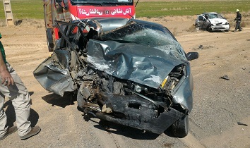 دو مصدوم  در تصادف در جاده علویجه