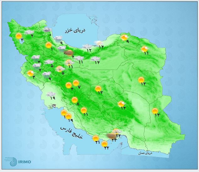 سامانه بارشی در شمال غرب کشور/آغاز بارش در شمال شرق