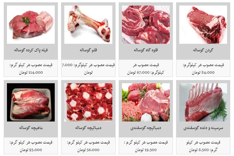 آخرین قیمت&zwnj;ها از بازار گوشت قرمز