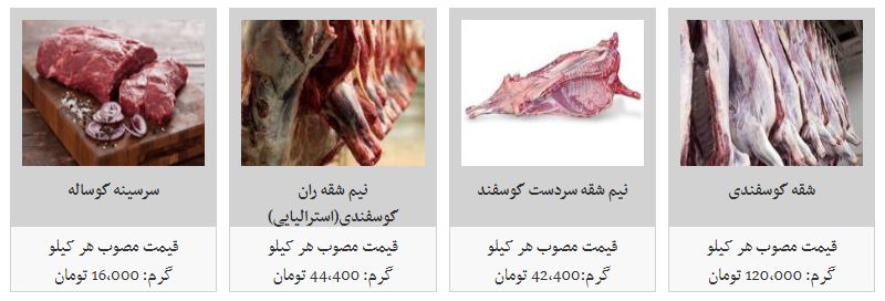 آخرین قیمت&zwnj;ها از بازار گوشت قرمز