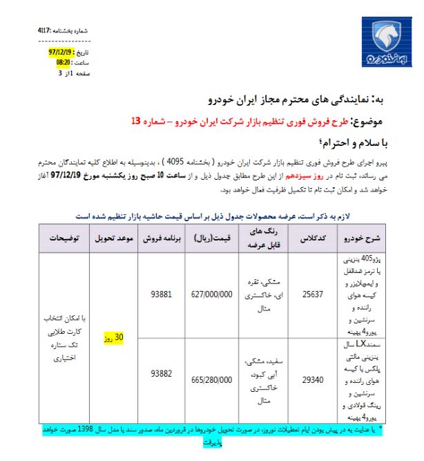 فروش فوری سمند و پژو ۴۰۵ ایران خودرو آغاز شد + جدول فروش فوری سمند و پژو ۴۰۵ ایران خودرو آغاز شد + جدول