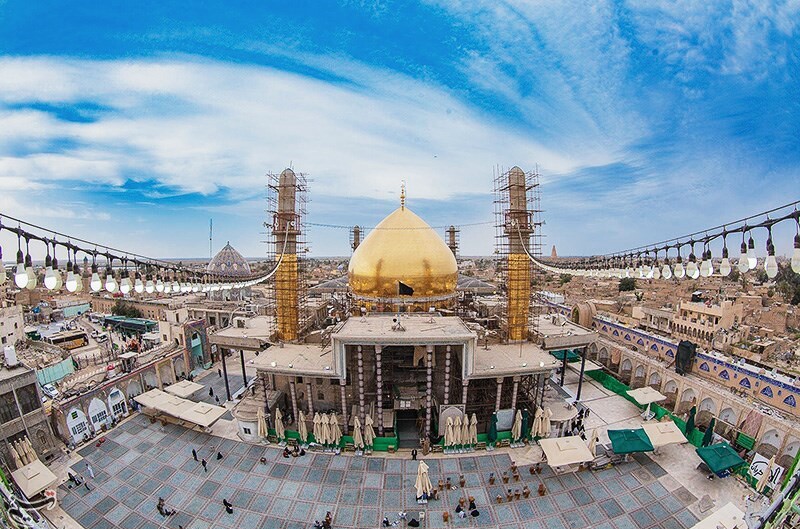تصویر هوايى از شهر سامرا و بارگاه مطهر امام  هادی و امام حسن عسکری علیهما السلام/نمایه درست شود.