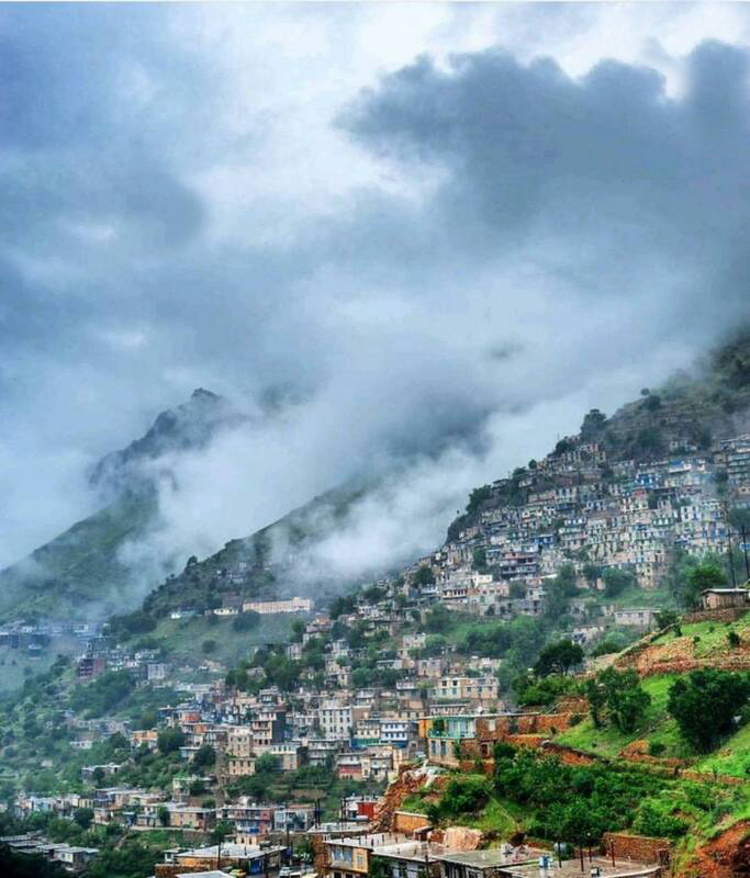 تصویری از روستایی شگفت&zwnj;انگیز در کردستان