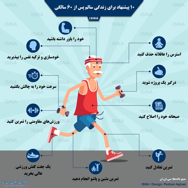 ۱۰ پیشنهاد کاربردی برای زندگی ایدهآل پس از ۶۰ سالگی + اینفوگرافی ۱۰ پیشنهاد کاربردی برای زندگی ایدهآل پس از ۶۰ سالگی + اینفوگرافی