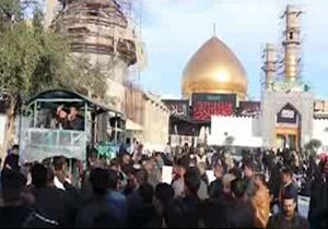 حضور بیش از یک میلیون زائر در سامرا در سالروز شهادت امام هادی(ع) + فیلم