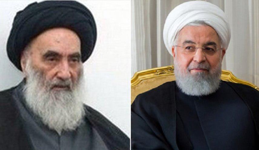 رئیس&zwnj;جمهور با  آیت الله سیستانی دیدار کرد