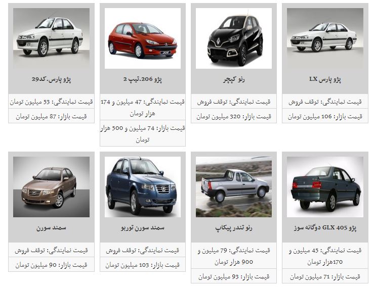 قیمت خودور کاهش یافت + جدول قیمت خودور کاهش یافت + جدول
