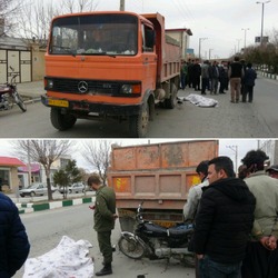 یک کشته و مجروح زیر چرخ های کامیون