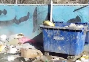 بی‌توجهی به جمع‌آوری زباله‌ها در روستای "اخلمد" + فیلم