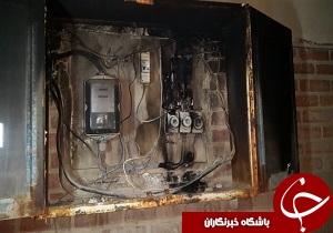 آتش سوزی در حیاط یک منزل مسکونی