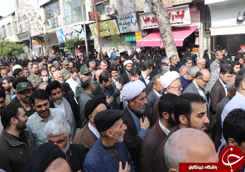 آغاز مراسم تشییع پیکر شهید مدافع حرم در ساری + تصاویر