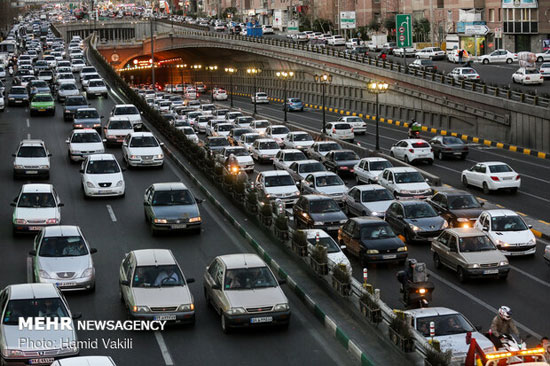 گره کور ترافیک پایتخت در نفس&zwnj;های آخر سال ۹۷ + تصاویر