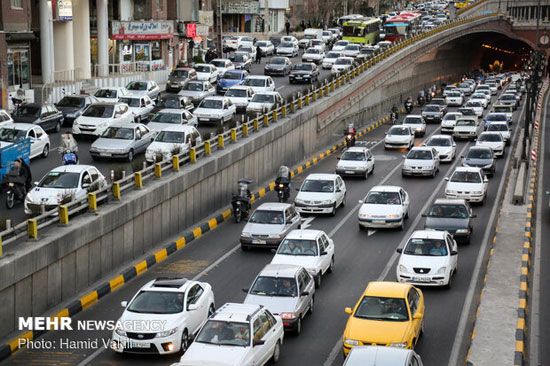 گره کور ترافیک پایتخت در نفس&zwnj;های آخر سال ۹۷ + تصاویر