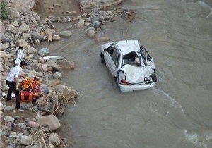 ۲ کشته براثر سقوط پراید به رودخانه