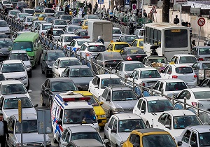 ترافیک صبحگاهی معابر تهران در صبح دوشنبه